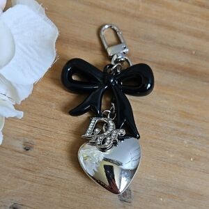 Lux Black Bow Bag Charm